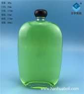 500ml长方形玻璃扁酒瓶