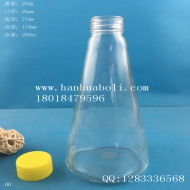 280ml锥形果汁玻璃瓶
