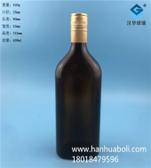 500ml长方形茶色黄酒玻璃瓶